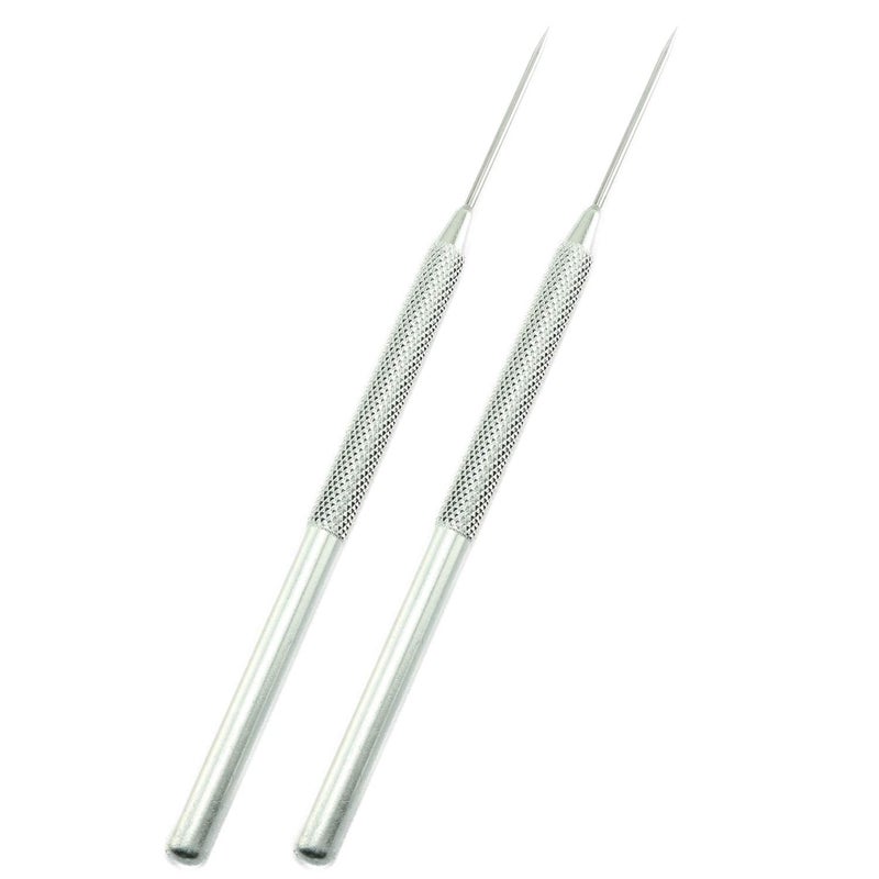Tegg Clay Needle Tool 2PCS Stainless Steel Professional Pin Needle Detail Tool for Ceramic Polymer Clay Sculpture - Image 1